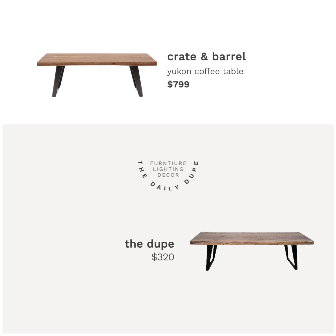 Crate & Barrel Yukon Coffee Table Dupe - The Daily Dupe